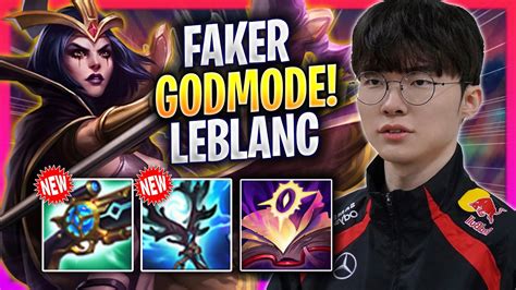 Faker Literally God Mode With Leblanc T1 Faker Plays Leblanc Mid Vs