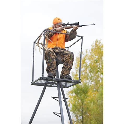 Guide Gear 13 Deluxe Tripod Deer Stand 177429 Tower Tripod Stands