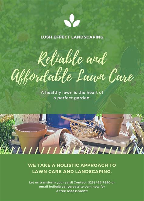 Free Printable Customizable Landscaping Flyer Templates Canva