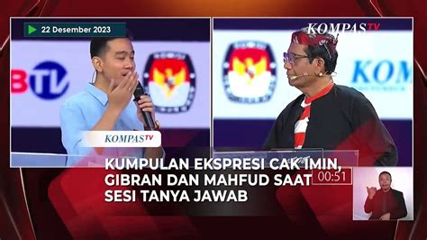 Full Kumpulan Ekspresi Cak Imin Gibran Dan Mahfud Saat Sesi Tanya