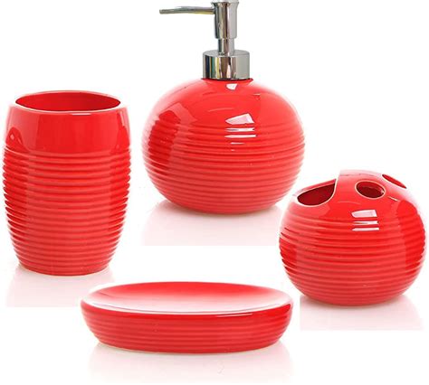 Red Ceramic Bathroom Accessories – Rispa