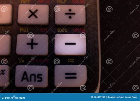 Subtract Key of the Keyboard of a Scientific Calculator Stock Image ...