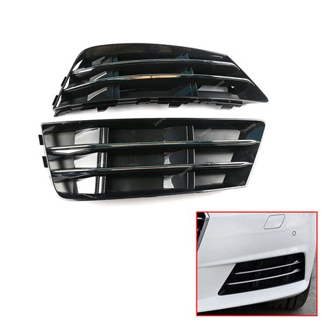 Left And Right Fog Light Grille Cover Trim Chrome For Audi A B