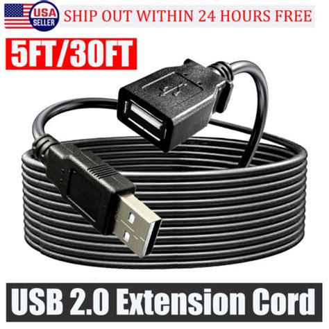 High Speed Usb To Usb Extension Cable Usb 20 Adapter Extender Cord