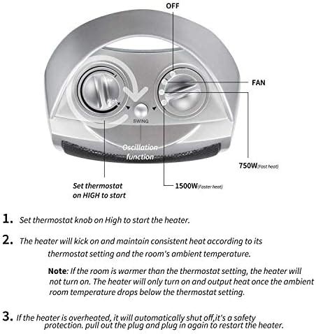 Brightown Portable Ceramic Space Heater W W In Oscillatin