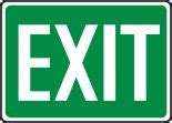 Ultra Glow Running Man Exit Right Arrow Safety Signs Plw