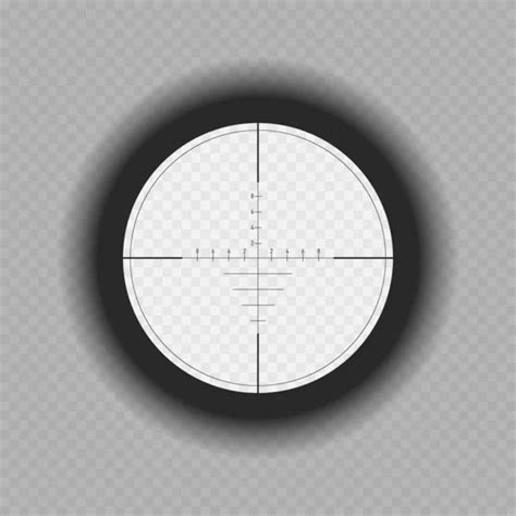 Realistic Sniper Sight With Measurement Marks Sniper Scope Template