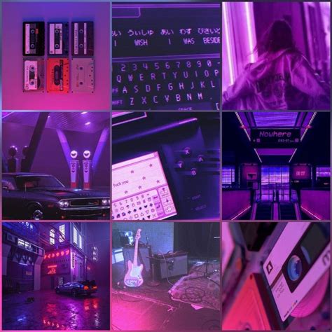 Purple N Red Grunge Moodboard In 2020 Grunge Music Night Aesthetic Purple