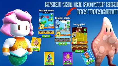 BUKA DAN REVIEW SKIN GRATIS Serta Footstep Baru Stumble Guys YouTube