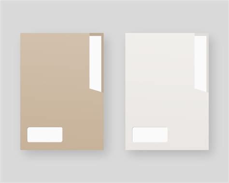 Premium Vector Blank Paper Folder Mockup Set Paper Folder With White