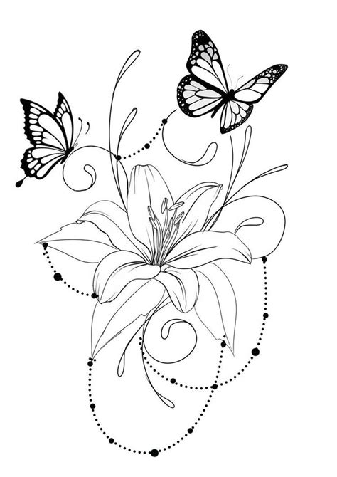 Pin on dessin | Drawings, Flower tattoo designs, Butterfly drawing