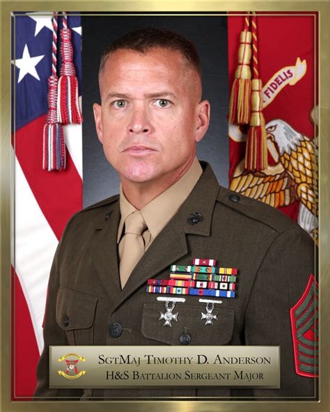 Sergeant Major Timothy D Anderson Marine Corps Base Camp Butler