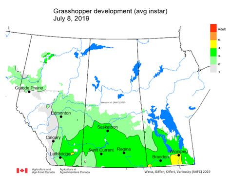 Prairie Pest Monitoring Network Blog Predicted Grasshopper Development