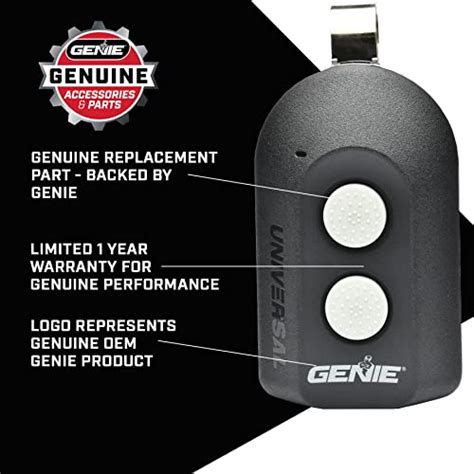 Genie Universal Garage Door Opener Remote 2 Button Model Acsctg Univ2 Compatible With