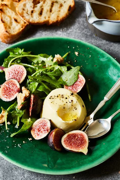 Savoury Panna Cotta With Baby Fig Salad