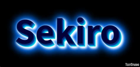 Sekiro | 3D With Blue Glow | Text Effect Generator