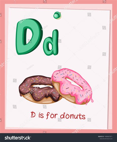 vektor stok cartoon illustrated alphabet flashcard preschool