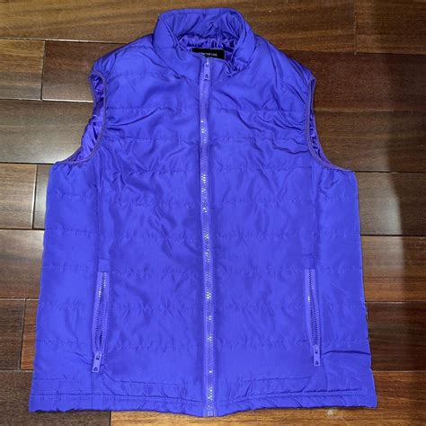 Purple Puffer Vest Mens Large No Flaws Perfect Depop