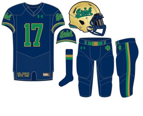 Notre Dame Football Uniform Concept: Irish Midnight