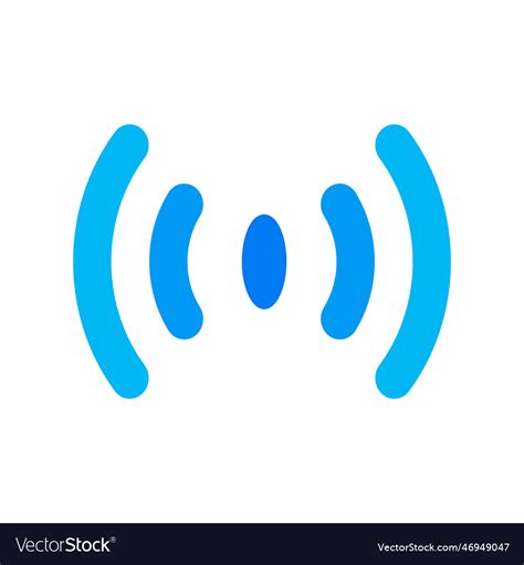 Blue radio wave icon Royalty Free Vector Image