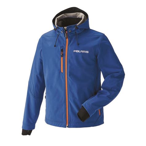 Men’s Softshell Jacket - Blue/Orange | Polaris Snowmobiles