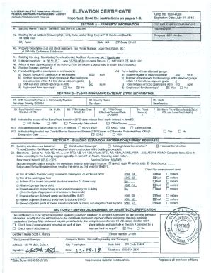 Fillable Online Fillable Fema Form Elevation Certificate U