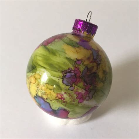 Glass ornament by FickleFrecklesGifts on Etsy Round Ornaments, How To Make Ornaments, Glass ...