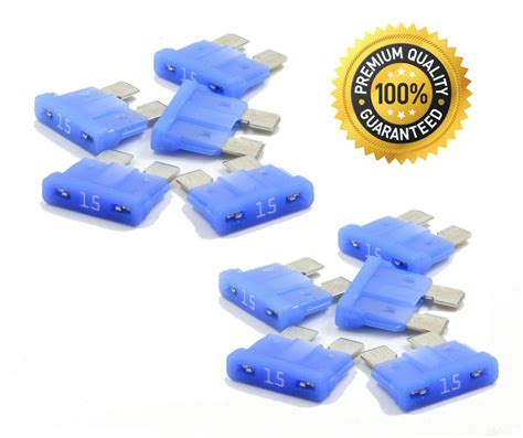 Premium 10 Pack 15 Amp Automotive Ato Atc Standard Blade Fuses Fuse