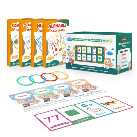 Buy Flash Cards For Toddlers 2 4 Years 4 Packs Abc Alphabet Flash