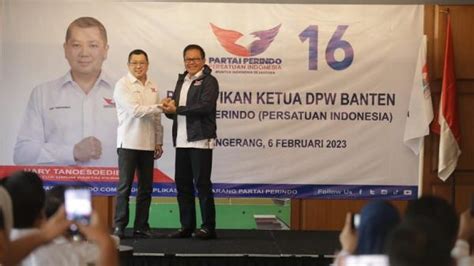 Lantik Mayjen Purn Joko Warsito Jadi Ketua DPW Partai Perindo Banten