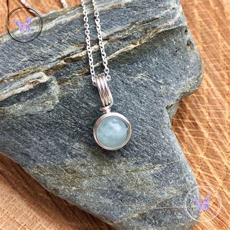 Aquamarine Silver Wire Wrapped Pendant