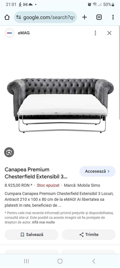 Canapea Extensibila Chesterfield Brand 3 Locuri Tunari OLX Ro