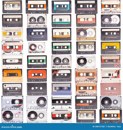 Collection Of Various Vintage Audio Cassettes Tapes Stock Image Image