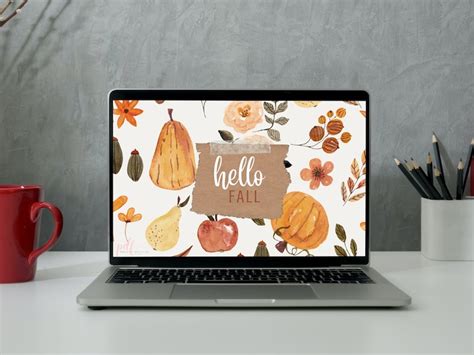 Hello Fall Desktop Wallpaper Hello Fall Laptop Wallpaper - Etsy