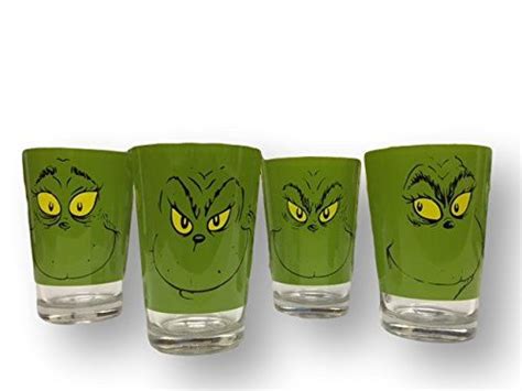 Dr Seuss Grinch Face Set Of Four Pint Glasses Grinch Dr Seuss