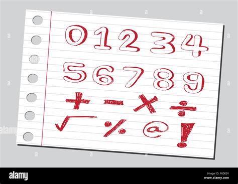 Sketch Numbers And Mathematics Symbols Stock Vector Image Art Alamy