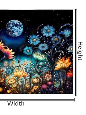 Amazon Tushelia Floral Plant Tapestry Fantasy Moon Tapestry Trippy