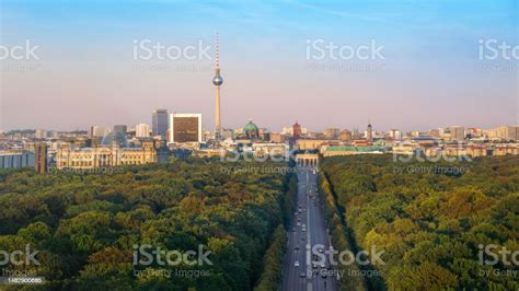 Aerial View Of Berlin Skyline With All Main Landmarks Tiergarten Park