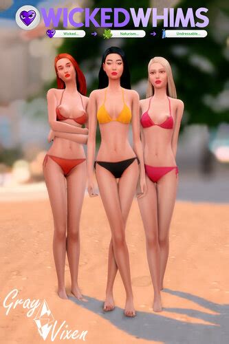 Sims 4 CC Bikini Undressables For WickedWhims Clothing LoversLab