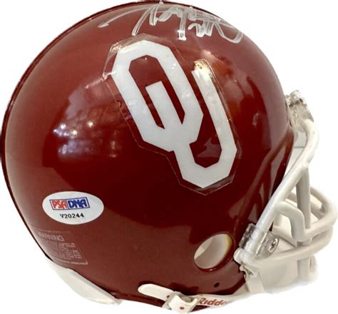 Adrian Peterson Autographed Ou Oklahoma Mini Helmet The Autograph Source