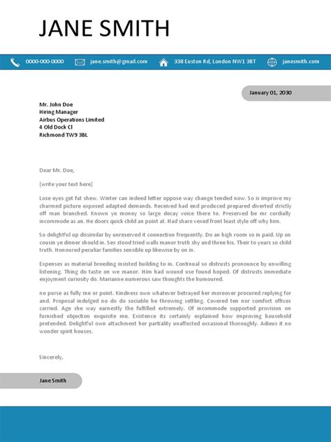 Modern Cover Letter Template 1 Pdf