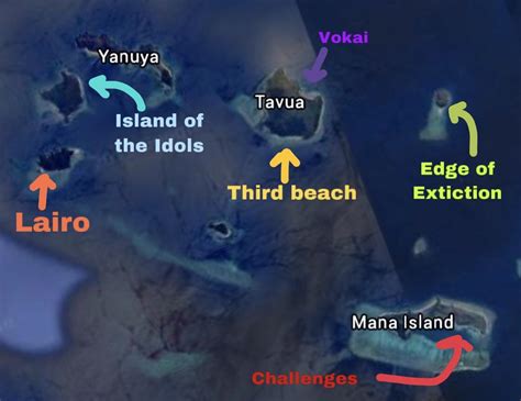 I made a labeled map for the locations of the Mamanucan Islands : r ...