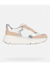 Sneakers Da Donna Geox Diamanta Bianco Beige D Ufa C Z Z