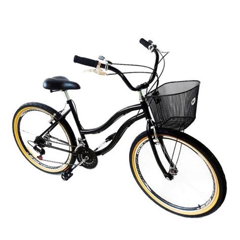 Bicicleta Aro Beach Aro Aero V E Cesta Preta Em Promo O Ofertas