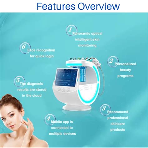 7 In 1 Intelligent Skin Analyzer Hydration Facial Machine Hydrodermabrasion Oxygen Facial Deep