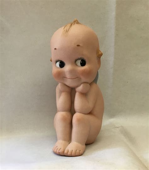 7” Large Rose Oneill Kewpie Figurine Signed Art Toy Bisque Doll