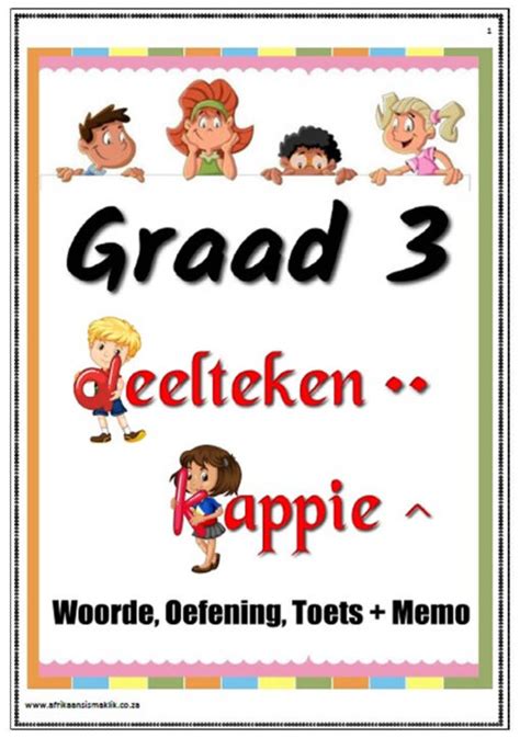 Graad 3 Deelteken En Kappie Woorde Oefening Plus 1 Toets Memo 7