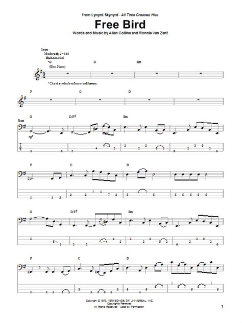 Free Bird Sheet Music Direct