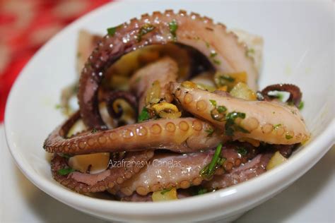 Pulpo Al Ajillo Azafranes Y Canelas