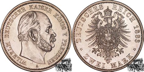 2 Mark 1883 A Deutschland Preussen Stplfr F Stplfr MA Shops